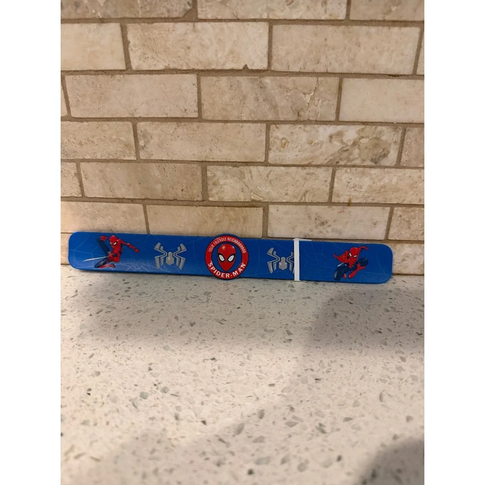 Spider-Man Slap Bracelet 2024 Disney Parks Marvel Merchandise Comics Blue